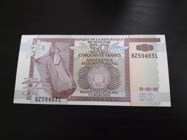 Burundi 50 Francs 1994 UNC