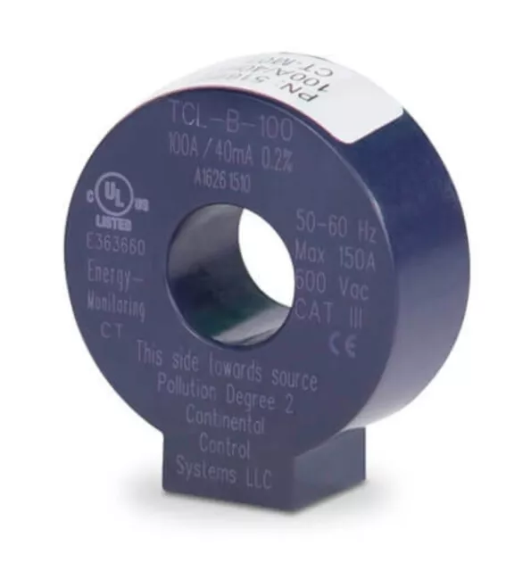 Continental Control Systems Solid Core Current Transformer TCL-B-100/40mA
