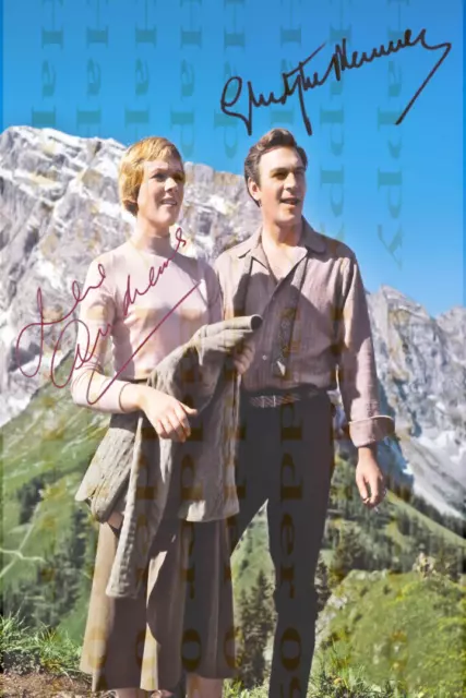 CHRISTOPHER PLUMMER & JULIE ANDREWS THE SOUND OF MUSIC 6x4 Signed Beautiful Item