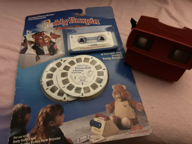 Vintage Teddy Ruxpin Tape Viewmaster & reels (A wedding in GRUNDO)