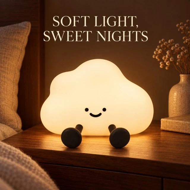 Light Tapping CLOUD NIGHT LIGHT with Tap Control and 3 Brightness Settings £16.52 ...