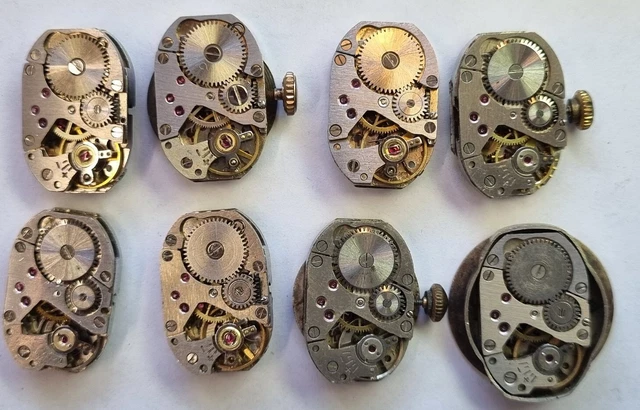Lot De 6 Mouvements D'horlogerie Anciens Type FHF-75 - Pièces Pour Réparation Montre Mécanique - Occasion