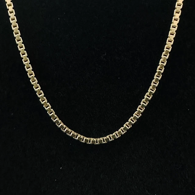 20”/1mm/3.35gr./14K Solid Gold Box Chain& 🧿pendant(2set)
