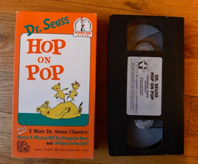 DR. SEUSS HOP ON POP VHS + Oh Say Can You Say Marvin K. Mooney Please ...