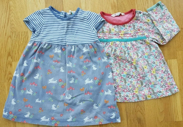 John Lewis 12-18 mesi bambina abito estivo in legno tunica top a righe floreali