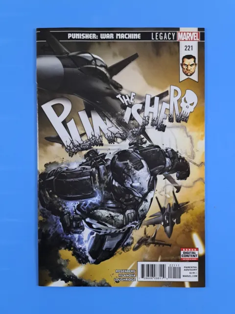 PUNISHER #221 Marvel (2018) Punisher War Machine Clayton Crain Disney + NM/NM+🔥