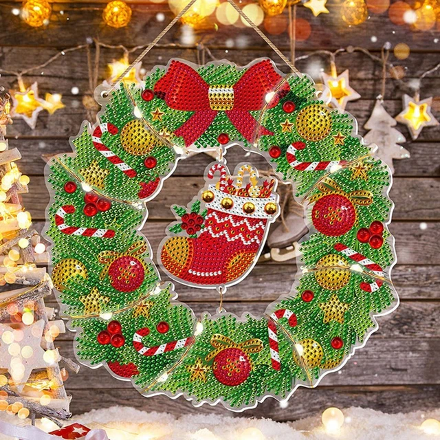 Diamant Zeichnung DIY Weihnachten Girlande Dekor Weihnachten Anhänger Geschenke