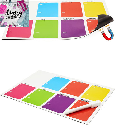 Lavagna Magnetica per Frigorifero 42,5 x 30 cm con 8 Pennarelli Colorati Lavagna Cucina Organizer Memo Lista della Spesa Menù per Famiglia Bianco MoKo Agenda Settimanale Cancellabile con Magnete 