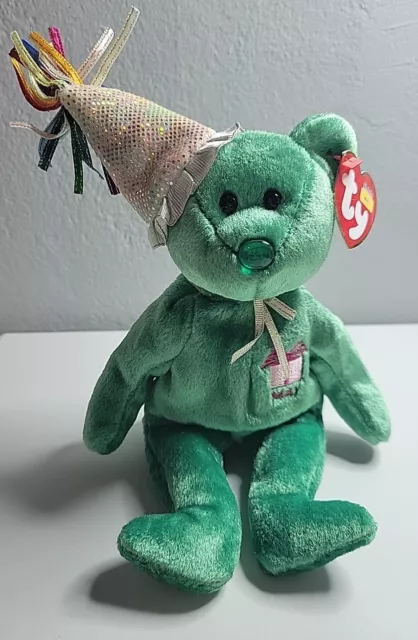 Ty Beanie Baby - Birthday Bear - MAY - VINTAGE (2002) RETIRED (9.5") NEW - MINT