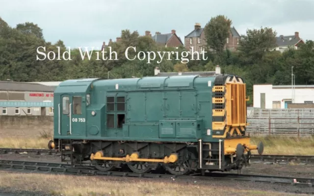 Original 35mm Negative  BR British Railways Loco Class 08 08753  Inverness  #208