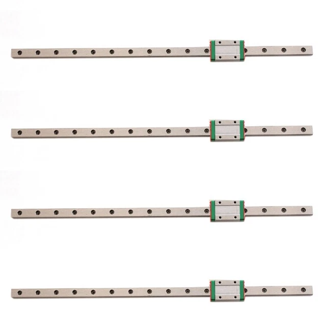 4pcs 9mm Linear Guide Miniature Rail MGN9 400mm Linear Rail and 4 SA9Z1