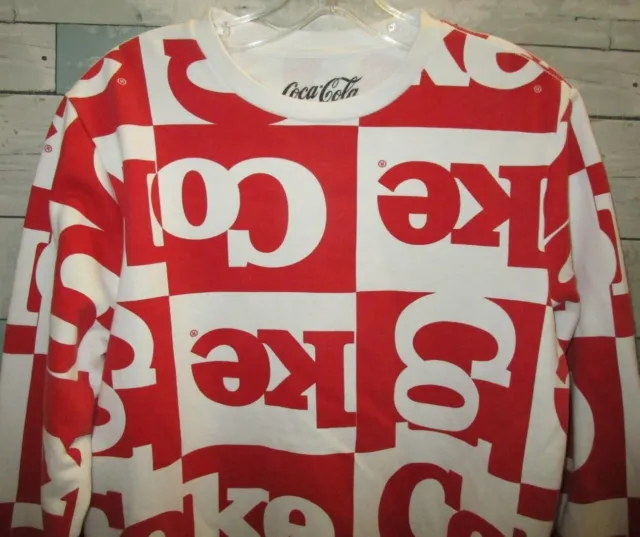 coca cola unisex awesome rare print sweatshirt size S Small excellent !!!