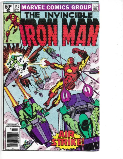 Invincible Iron Man (Marel 1980) VF+ #140 Newsstand Copy BOB LAYTON Art!