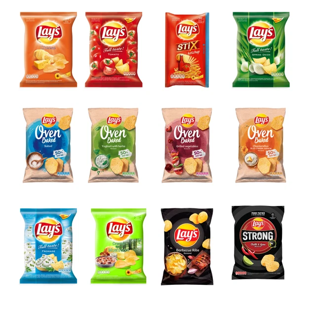 LAYS POTATO CHIPS Various Flavors Crisps Ribs, Mushroom, Paprika