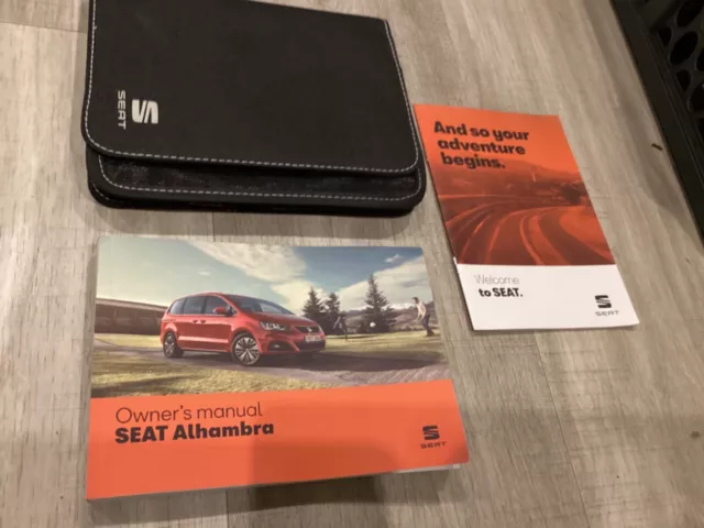 SEAT ALHAMBRA GENUINE HANDBOOK OWNERS MANUAL WALLET PACK  2016-2021 sat nav