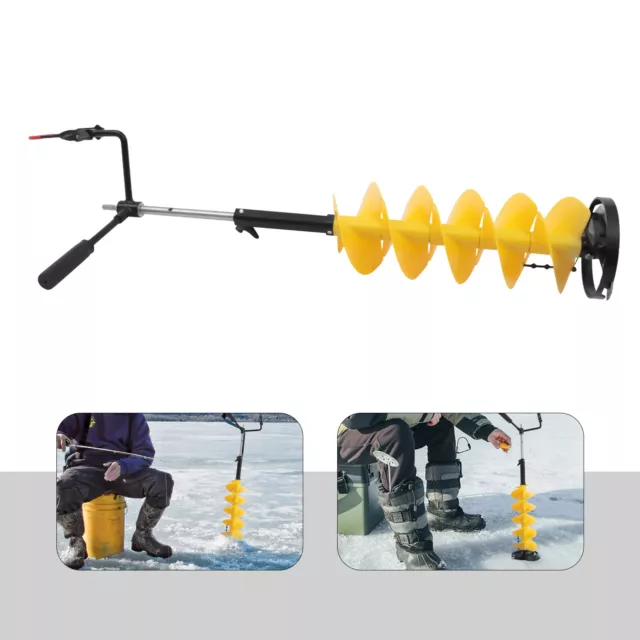 3pcs Ice Fishing Wood Tip-Up Kit with 1pc Small Fishing Net