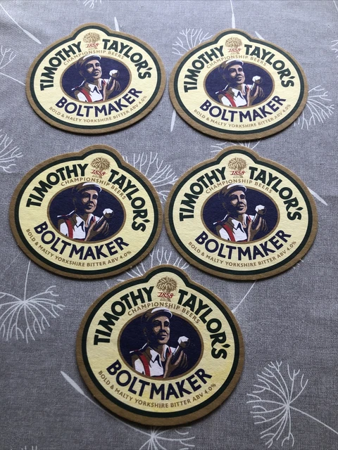 Timothy Taylor`s Beer Mats Coasters x 5 Breweriana Man Cave