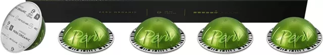 10 Capsules Café Bio Peru Organic Master Origin’s Pour Machine Nespresso Vertuo