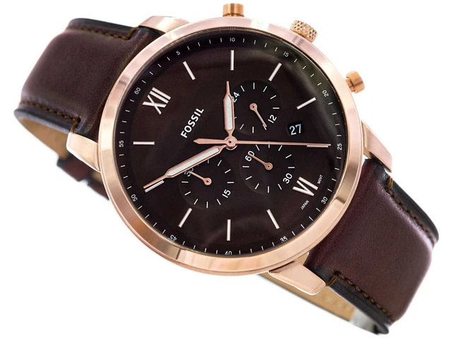 Montre neutra chronographe en cuir 2025 marron