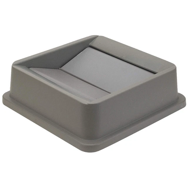 TOUGH GUY 4PGR4 Trash Can Top,Drop Top,Swing,Gray