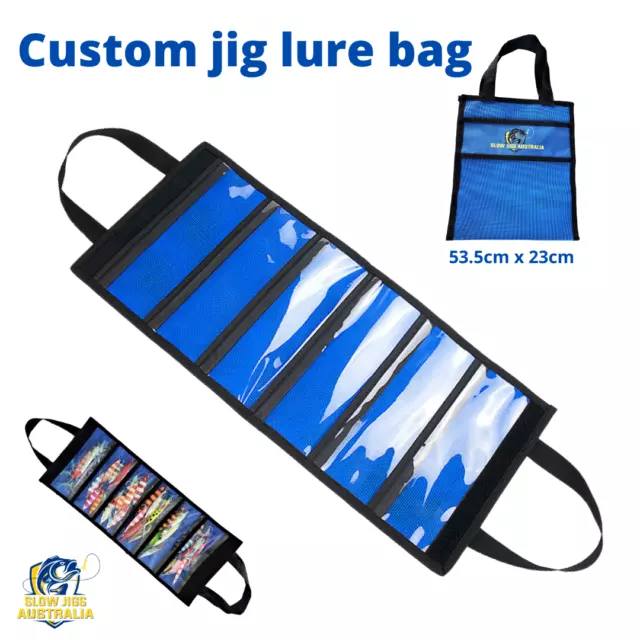 Custom Lure/Jig Bag Medium 53Cm Storage Squid Wallet, Slow Pitch, Vibes Fishing