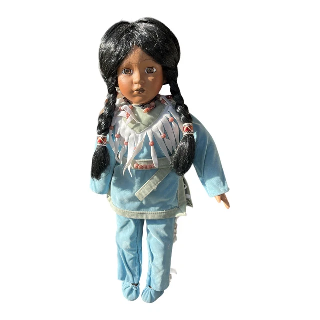 VINTAGE HOUSE OF LLoyd Native American Porcelain Doll 1996 19.60
