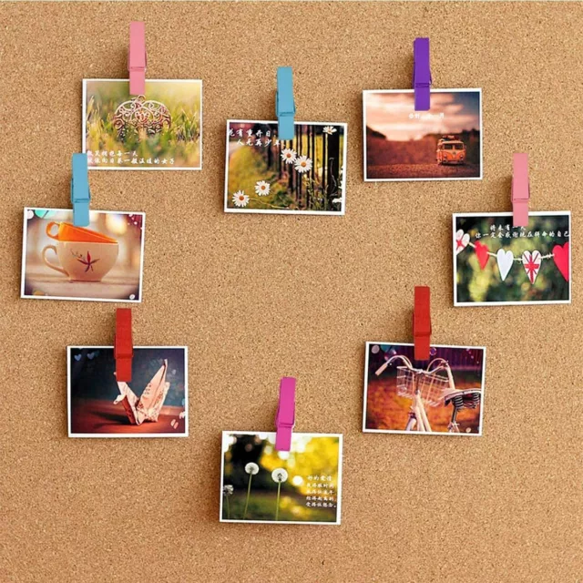 Mini Ropa de Madera Clavijas Clips Colores Madera Foto Clavijas 3,5 cm Aprox 100