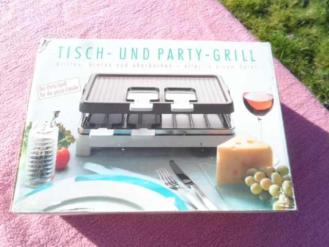 Raclette Grill 8 Personen Grillplatte Party Grill Tischgrill Elektrogrill 1300 W