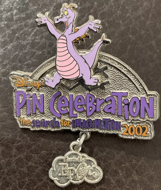 Disney Pin 2002 Search For Imagination Pin Event - Figment Slider/Dangle LE 5000