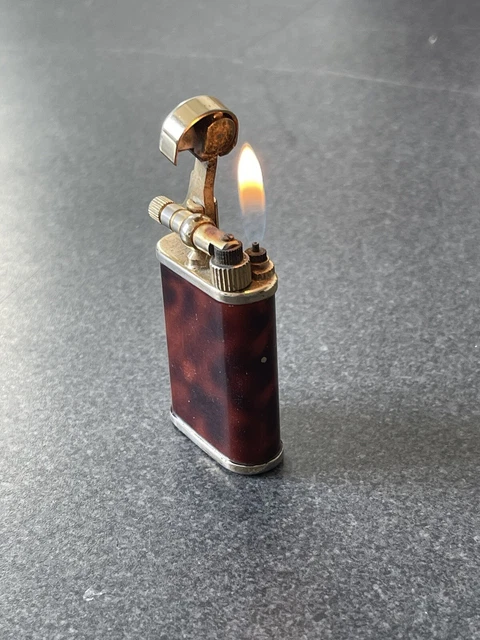 COLIBRI - Briquet à gaz Plaqué Or, laque brune