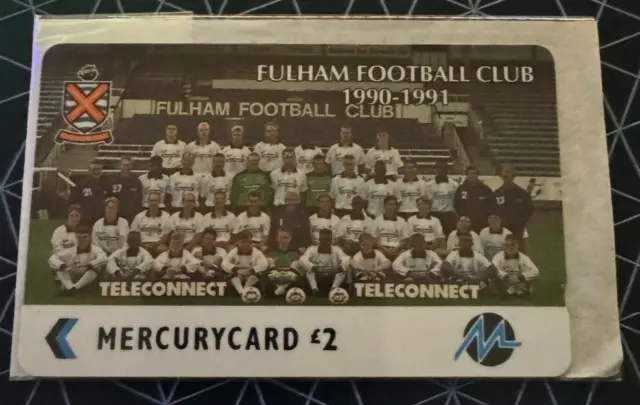 UK Mercury Paytelco Phonecards - £2 Fulham FC Team Photo PYF019