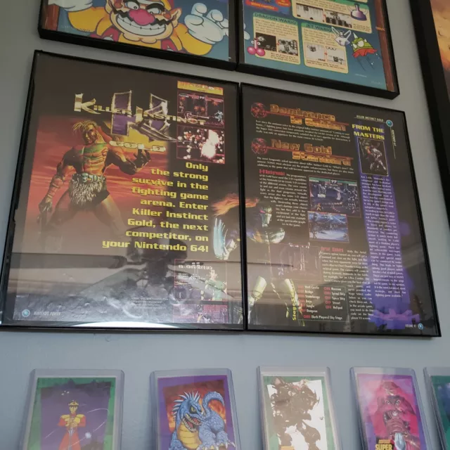 FRAMED Retro 96 SNES N64 Killer Instinct Gold Game Video Game Wall Art