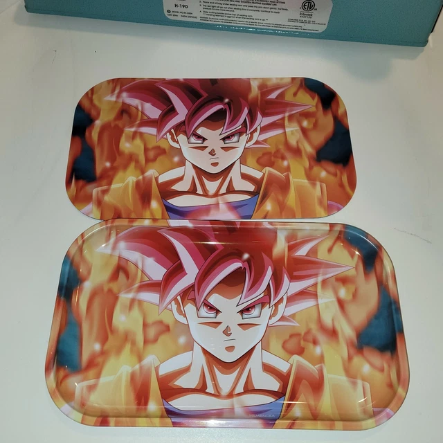 SUPER SAIYAN GOKU Red Vegeta Dragon Ball Large Rolling Tray w/
