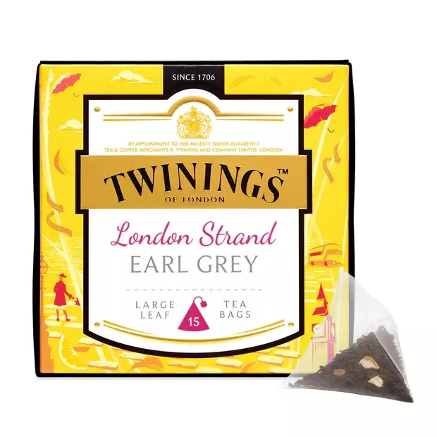 Bolsas de té pirámide Twinings Discovery Collection London Strand Earl gris 15