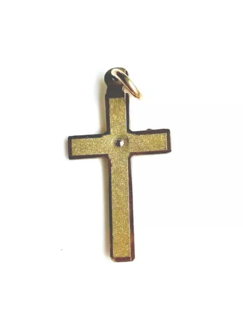 ::Schöner 333er/8 kt Gold Kreuz Anhänger Christus vintage antik Schmuck Religion 3