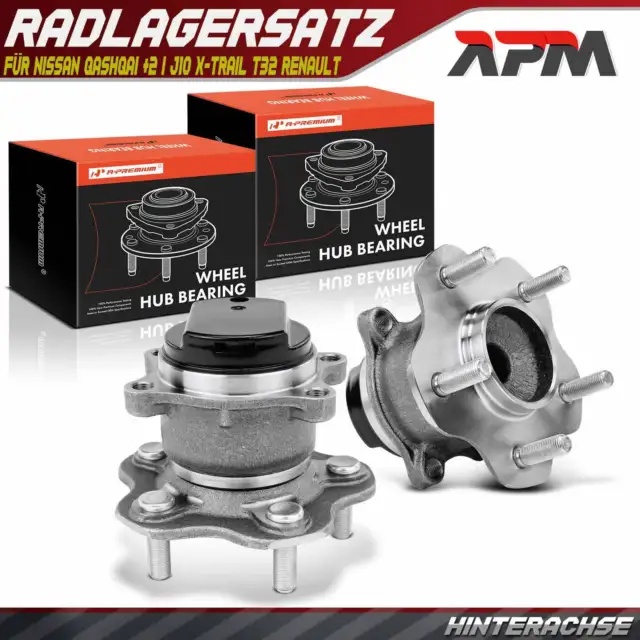 2x Hub Kit Roulements Arrière pour Nissan Qashqai + 2 I J10 X-Trail T32 Renault