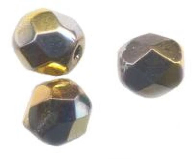200  PERLES FACETTES DE BOHEME 4mm California sun