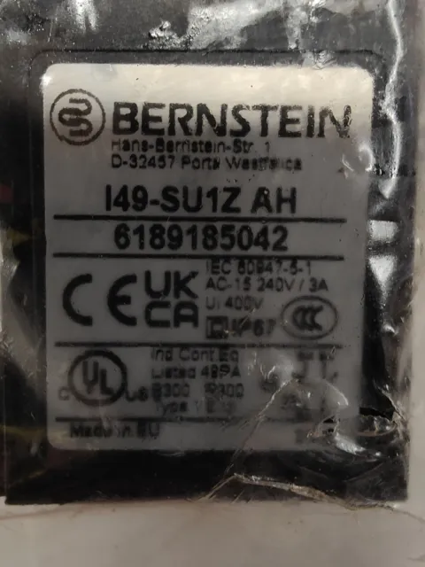 Bernstein 149-SU1Z AH Limit Switch (6 available) 2