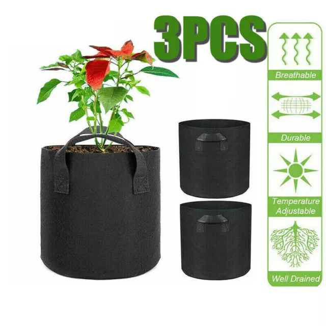 3XPLANTING BAGS WITH Handles Planting Bag Grow Plant Bags Planting ...