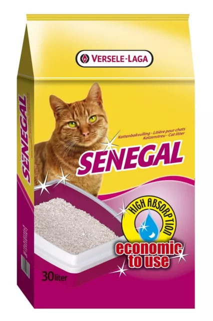 Versele Laga Senegal Katzenstreu 30 L mit weißen Tonkörnern hohe Absorption