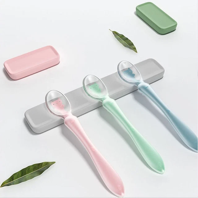 Soft Silicone Baby Tableware Set Kids Utensils Dinnerware Infant Feeding Tool