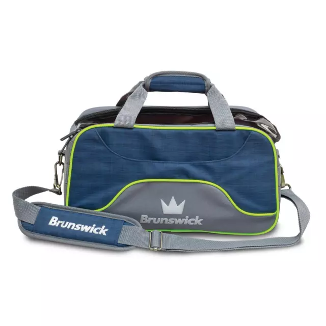 Bowling 2 Ball Tasche Brunswick Crown Deluxe Double Tote navy lime