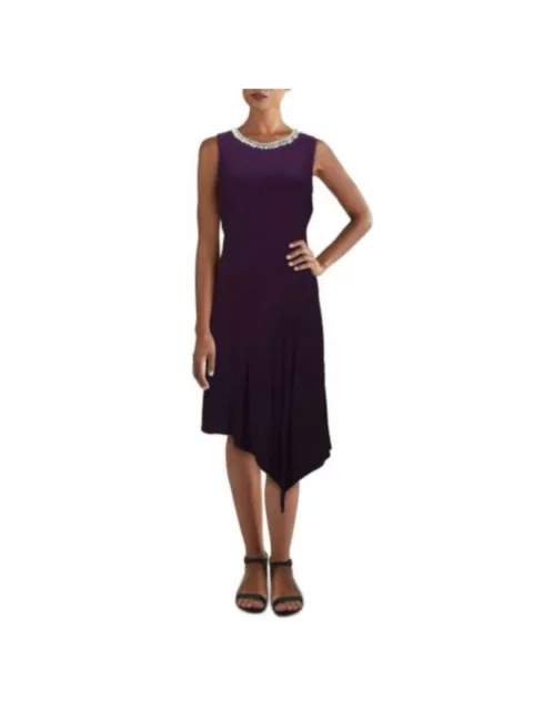 MSK Womens  Sleeveless Below The Knee Evening Fit + Flare Dress