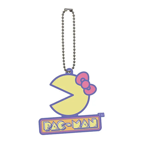 Pac - Man X Sanrio Rubber Pendant: Hello Kitty Kawaii Cosplay Japan New