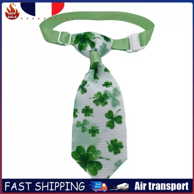 Dog Neck Tie Adjustable Dog Cat Ties Collar for St. Patricks Costume (2) FR