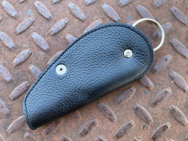 Handmade Keys Holder Leaf Shape Genuine Leather black keychain Key Rings Keyfob