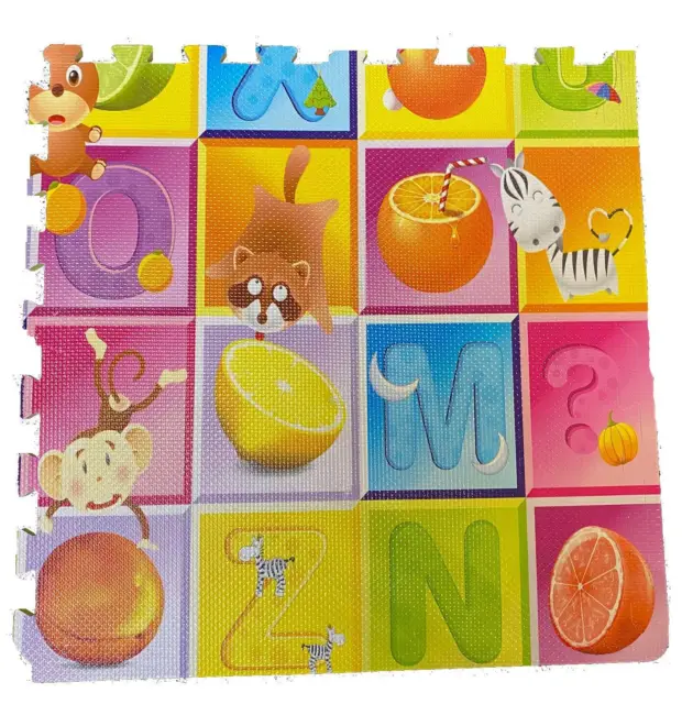 Tappetini da gioco per pavimenti grandi bambini completi 4 pz puzzle in schiuma morbida EVA 4
