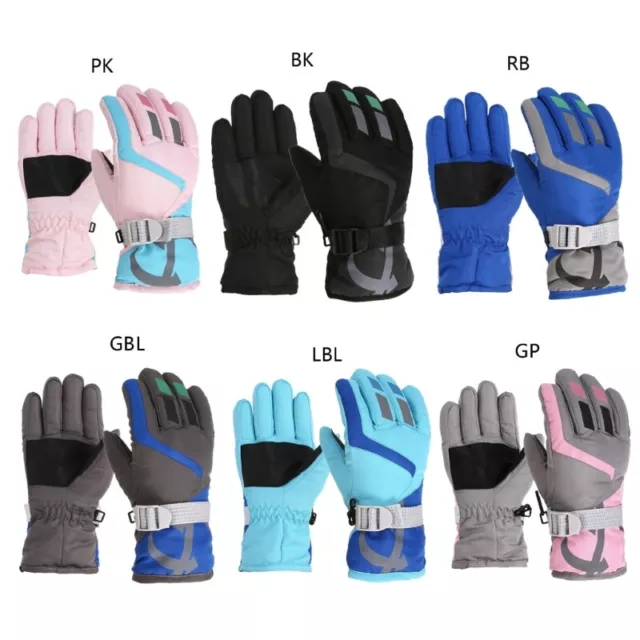 1 Pair Winter Warm Mittens Outdoor Skiing Gloves Skating Essential for 3-16T Kid
