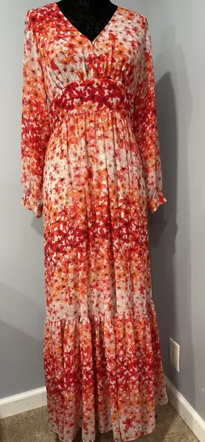 Women's Calvin Klein Dress Size 12 Stunning, light weight, floral CK gown.