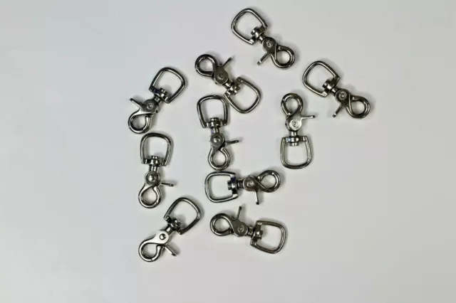 10 Trigger Snap Round Eye Swivel Lobster Clasp Lanyard Hook